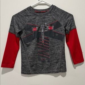 Star Wars Kids Long Sleeve Tee - Black and Red